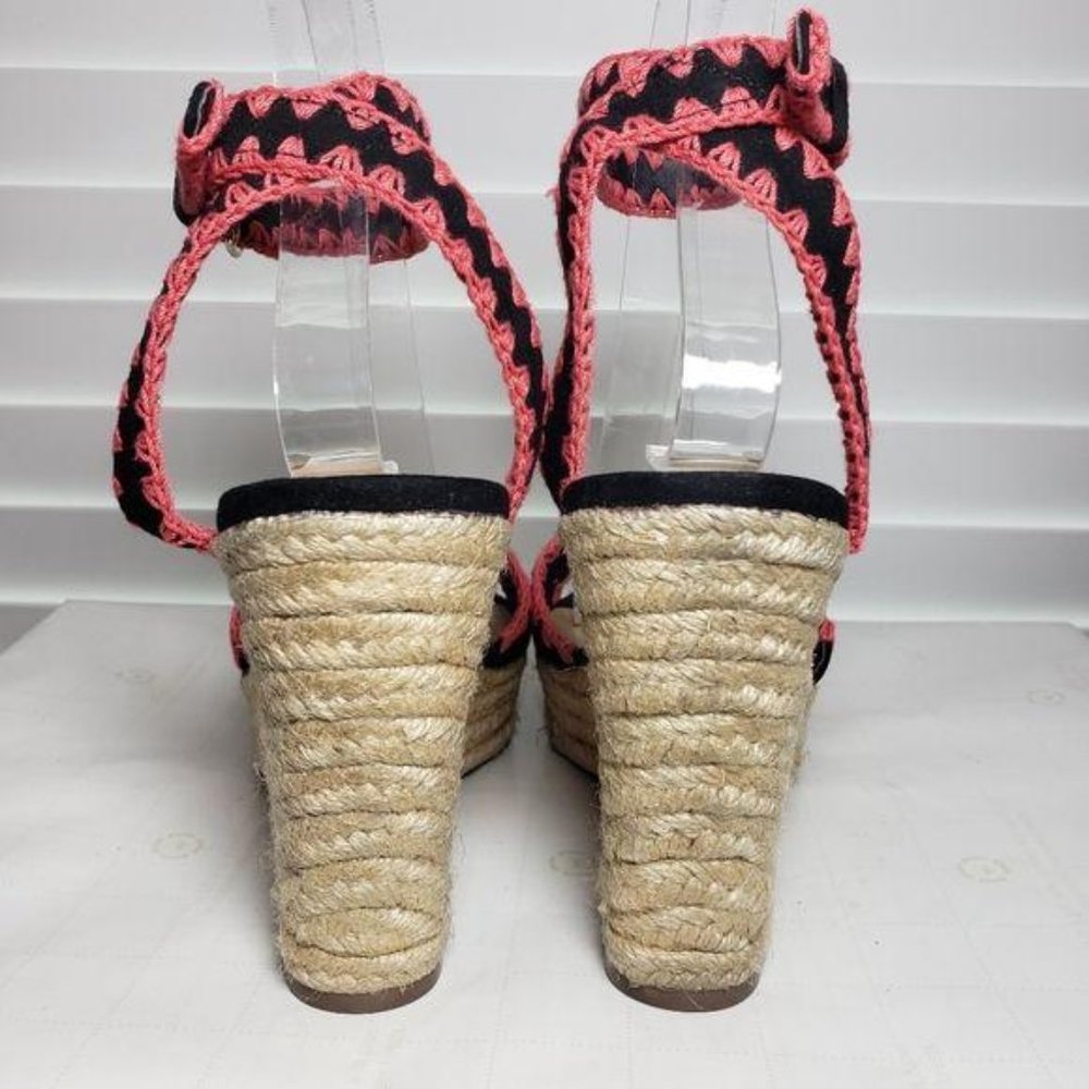 Indigo rd. Black & Pink Embroidery Open Toe Sandal - Picture 7 of 12